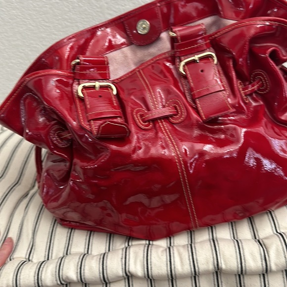 Dooney and Bourke Red Patent Leather Purse - Picture 5 of 16